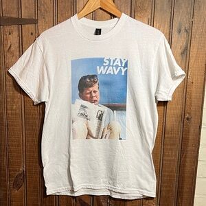 John F. Kennedy'Stay Wavy' Graphic Tee